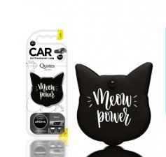 Ароматизатор воздуха "Aroma Car", polymers  Quotes Cat, Black