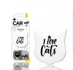 Ароматизатор воздуха "Aroma Car", polymers  Quotes Cat, Fresh Linen