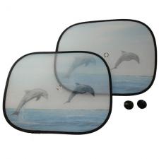Шторки солнцезащитные на боковые стекла 2шт.размер 44х36см, дизайн: дельфины