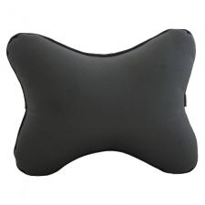 Подушка-косточка на подголовник, перфорированная, размер: 30х20 см, цвет: черный